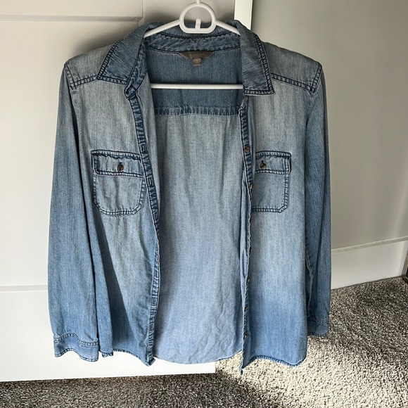 Oversized Denim Button-Down Shirt - Picture 1 of 3
